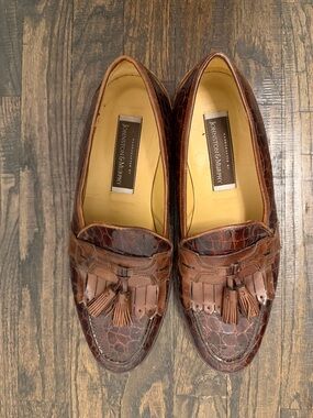 Johnston & Murphy Brown Leather Tassel Kiltie Loafers